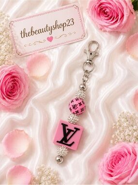 Handmade L V Pink Boujee Bag Charm
